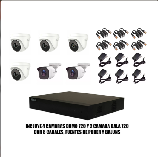 Kit De 6 Camaras Hilook 720p