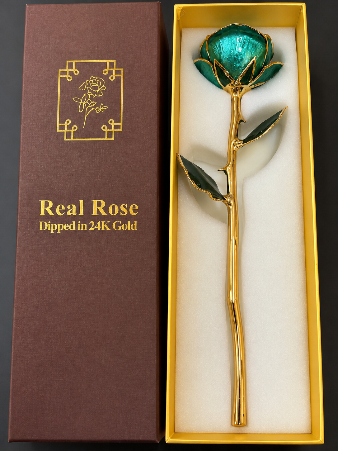 Real Rose – Dipped in 24K Gold (ROSA BAÑADA EN ORO)